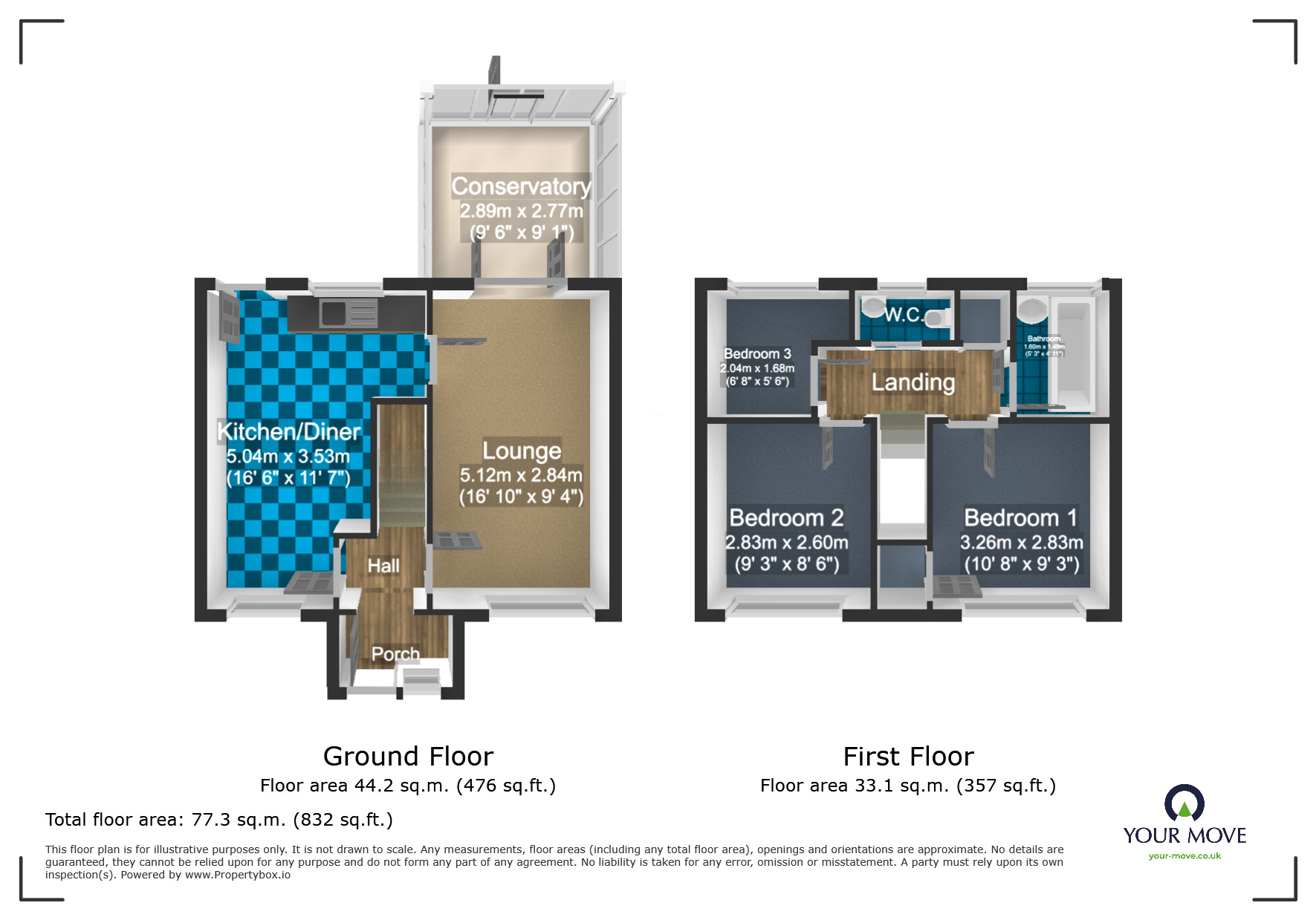 Floorplan of 3 bedroom Mid Terrace House for sale, Westacre Crescent, Wolverhampton, West Midlands, WV3