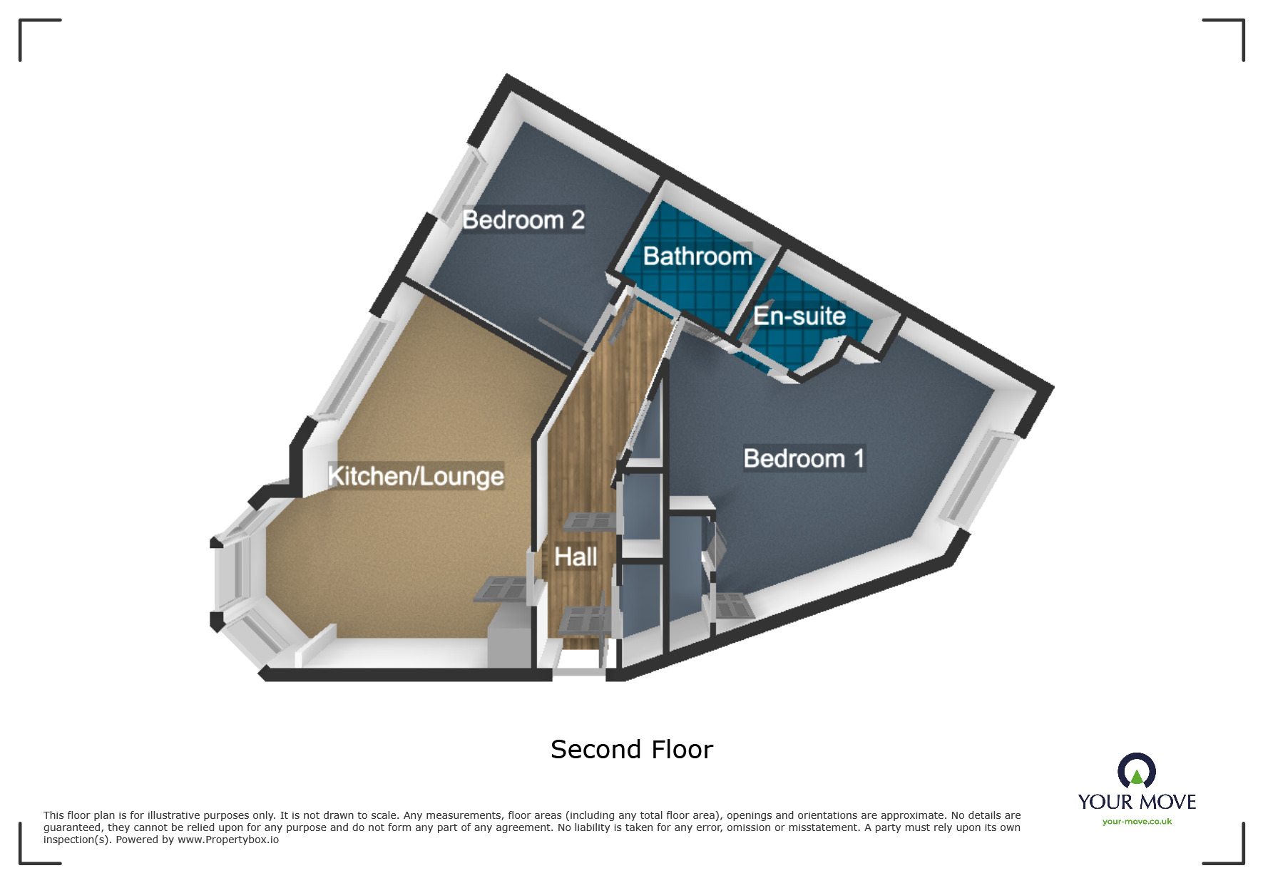 Floorplan of 2 bedroom  Flat for sale, Gough Drive, Tipton, West Midlands, DY4