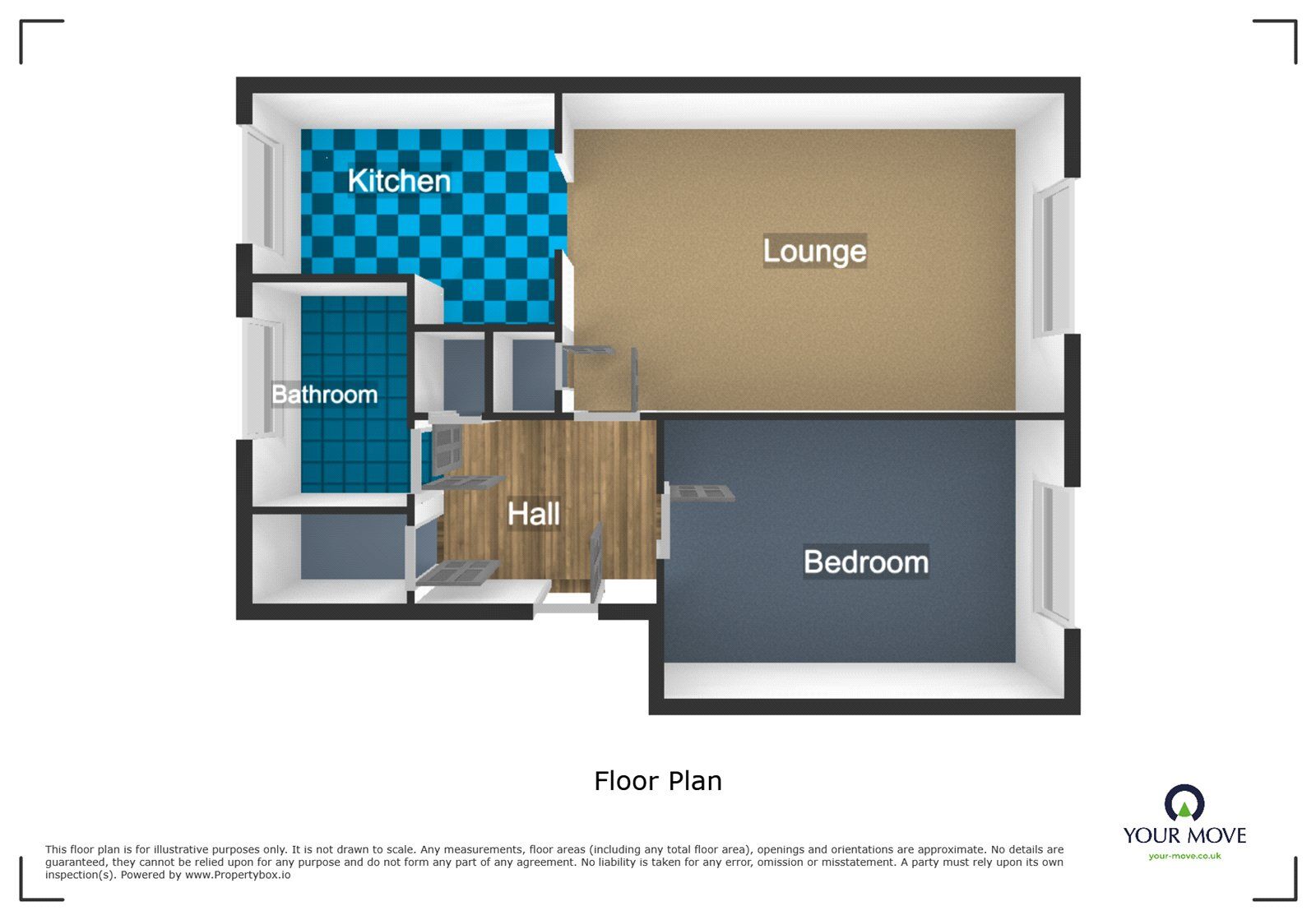 Floorplan of 1 bedroom  Flat to rent, Bennetts Hill, Dudley, West Midlands, DY2