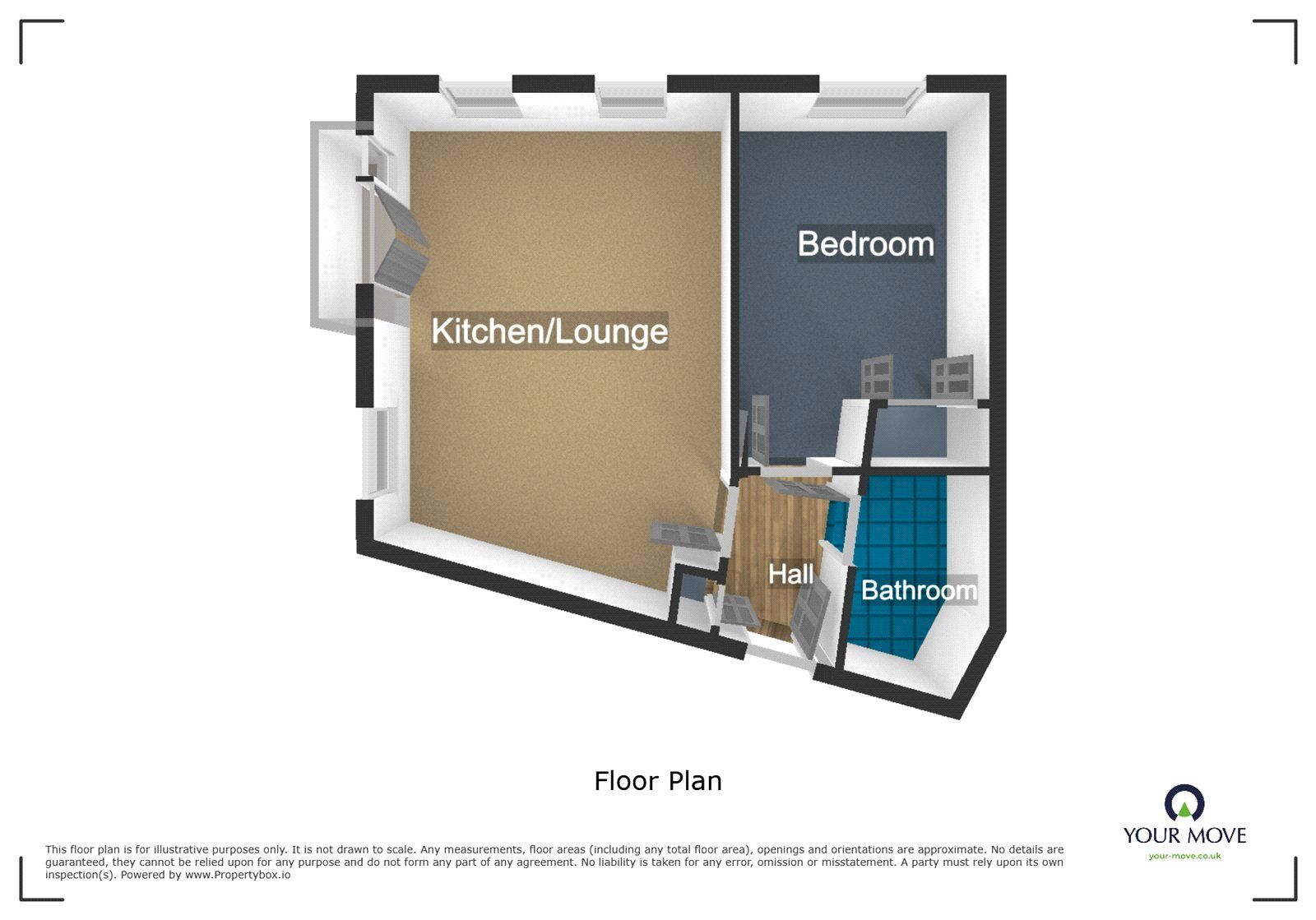 Floorplan of 1 bedroom Flat to rent, Aldeney Close, Dudley, West Midlands, DY1