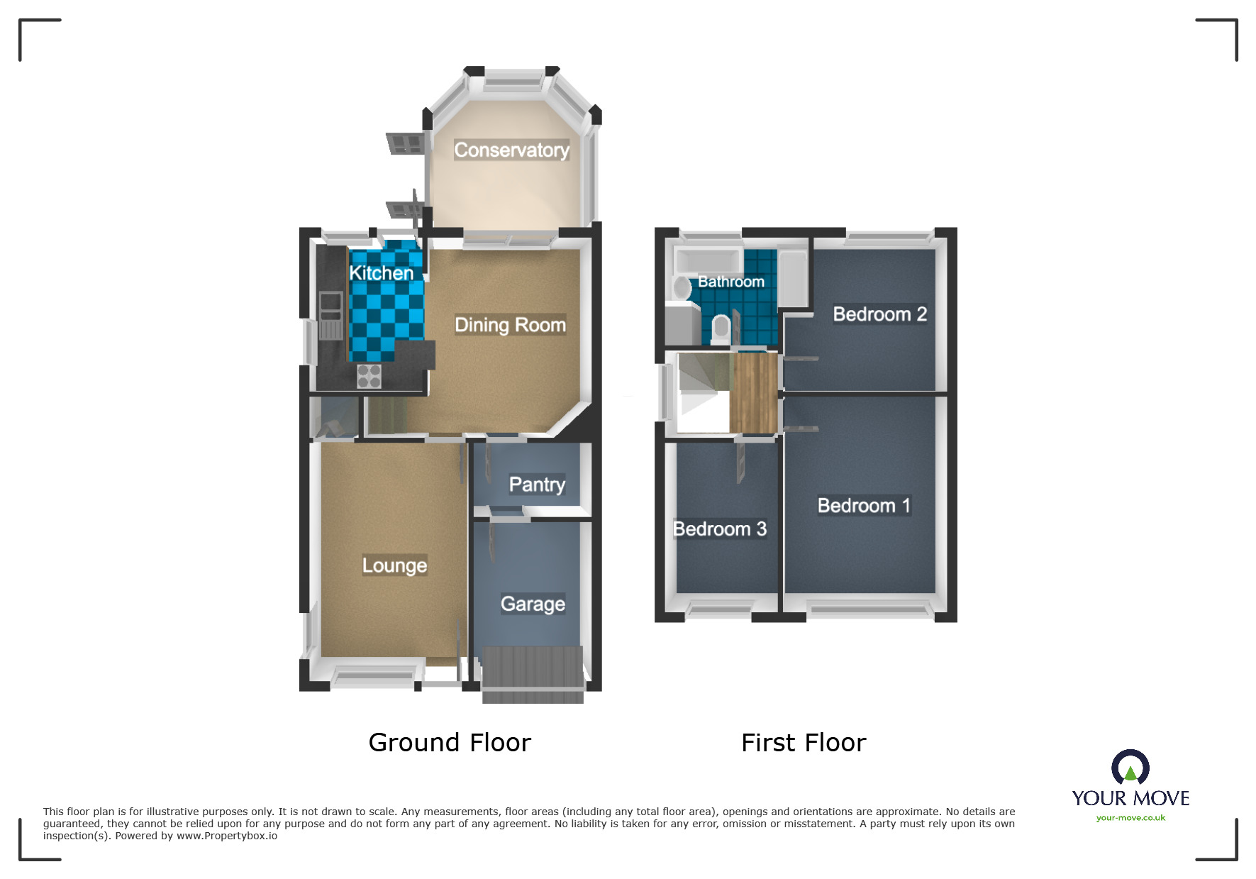 Floorplan of 3 bedroom Semi Detached House for sale, Vanborough Walk, Dudley, West Midlands, DY1
