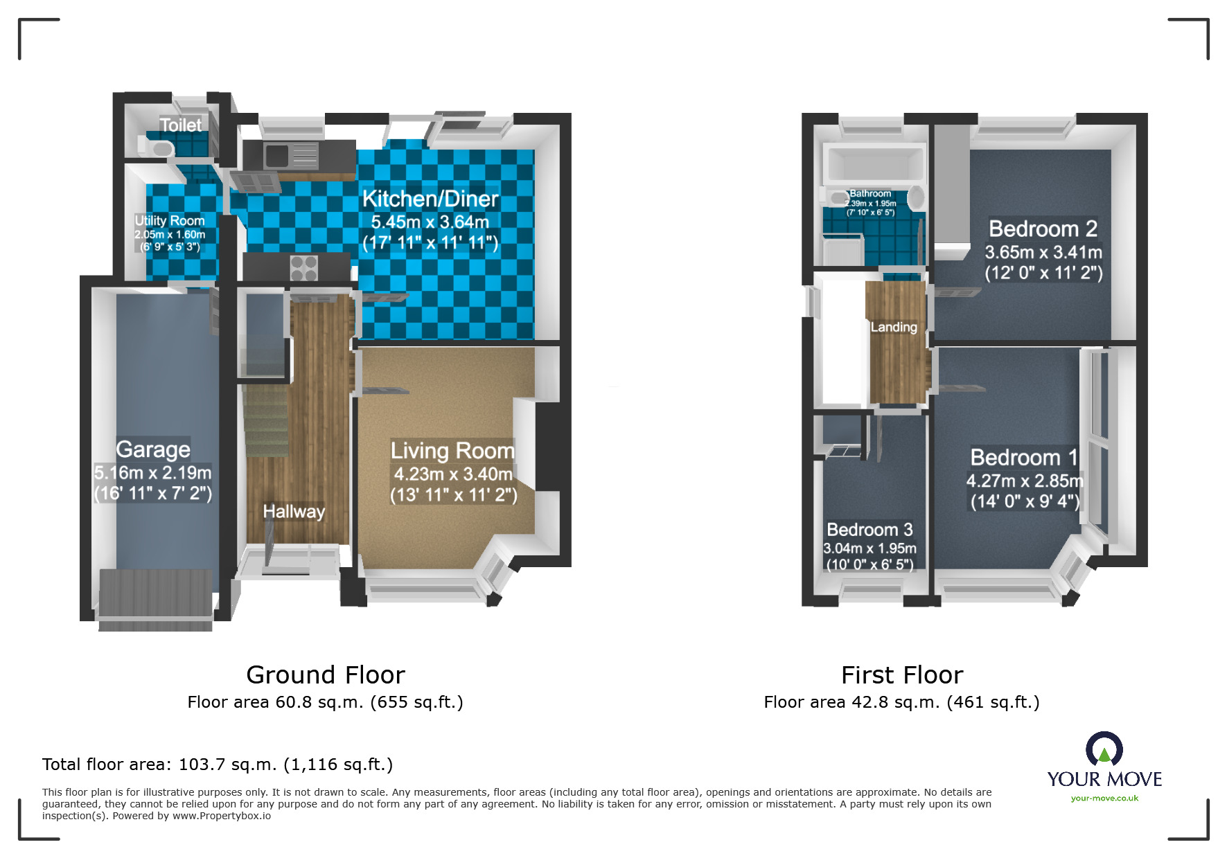 Floorplan of 3 bedroom Semi Detached House for sale, Poplar Crescent, Norton, West Midlands, DY8