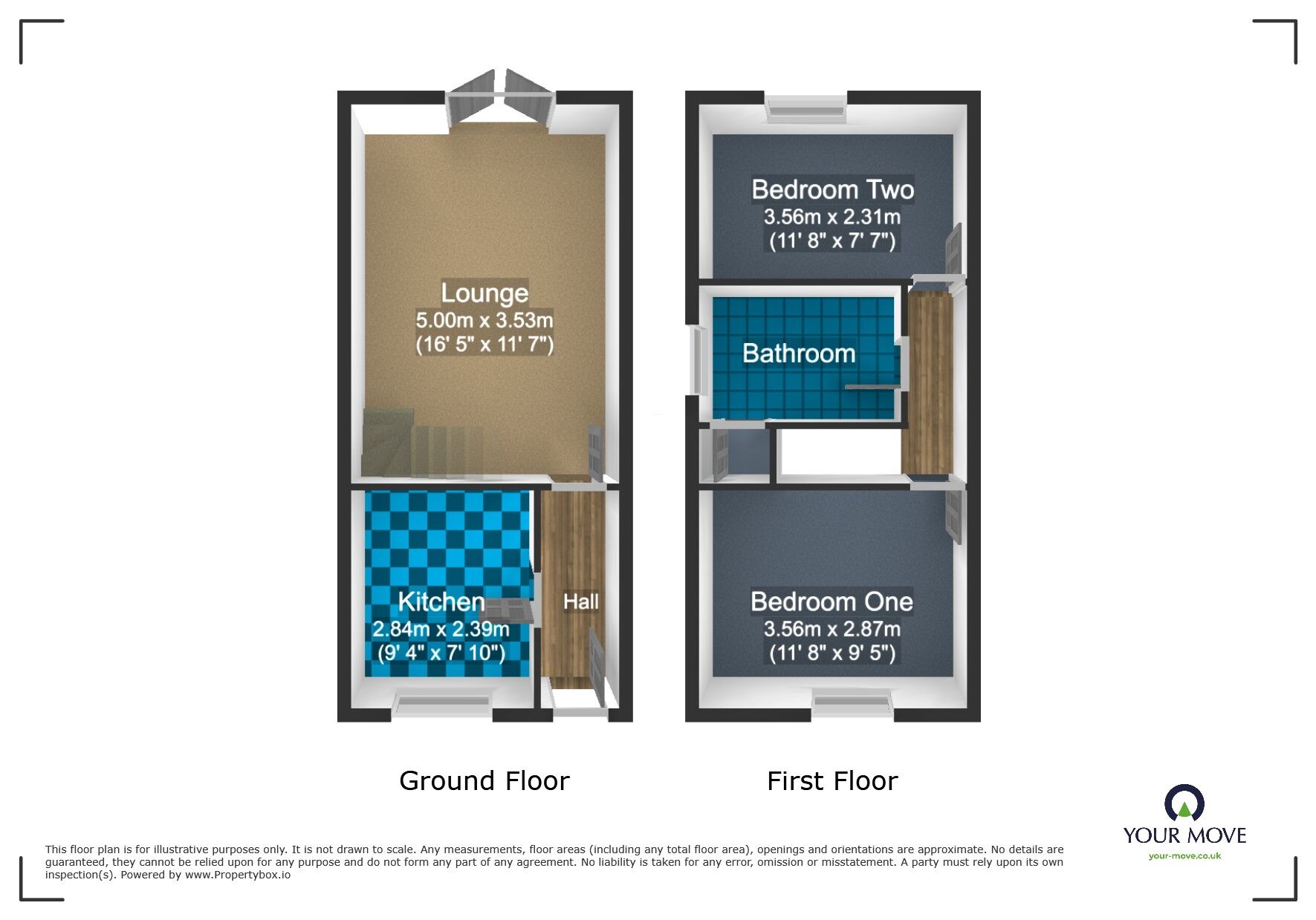 Floorplan of 2 bedroom End Terrace House for sale, Richborough Drive, Dudley, West Midlands, DY1