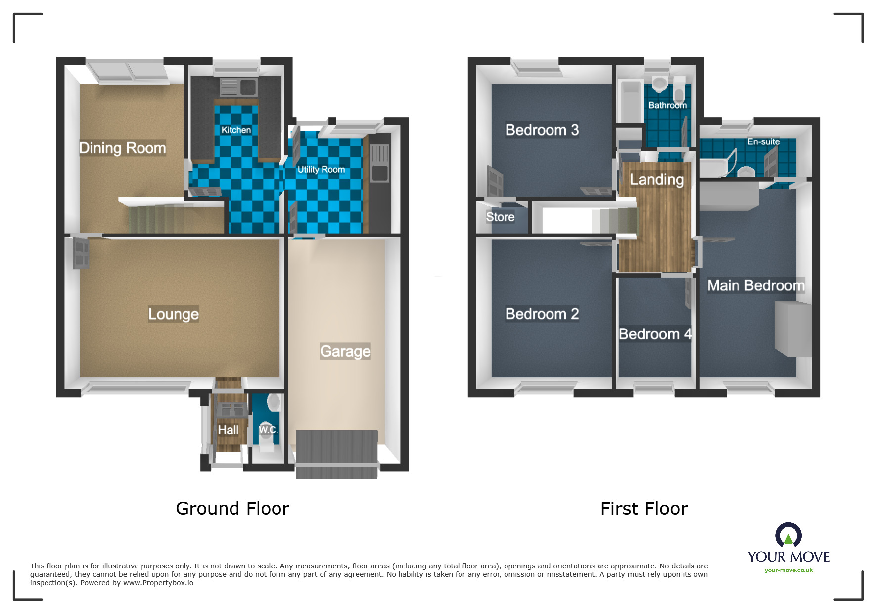 Floorplan of 4 bedroom Detached House for sale, Bramble Close, Cradley Heath, West Midlands, B64