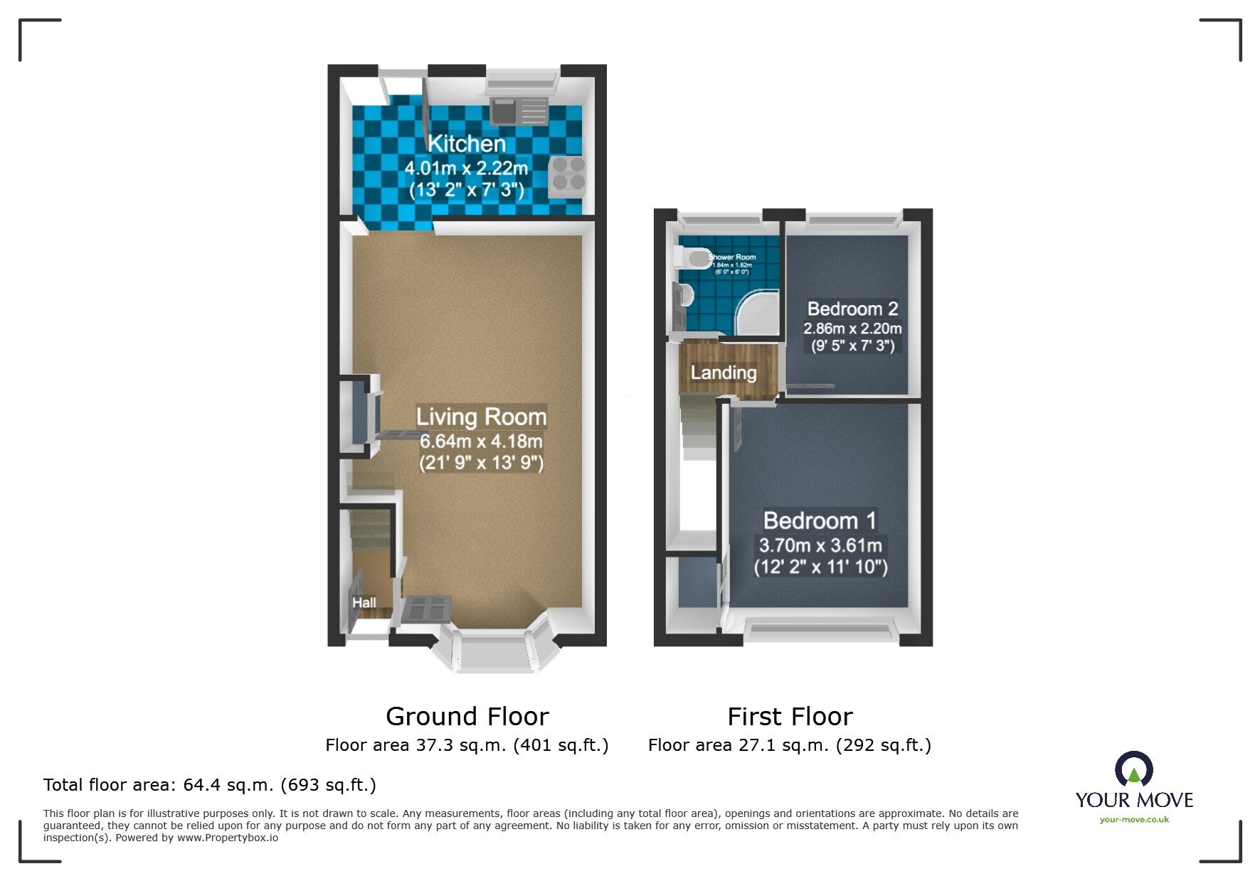 Floorplan of 2 bedroom Detached House for sale, Stour Hill, Brierley Hill, West Midlands, DY5