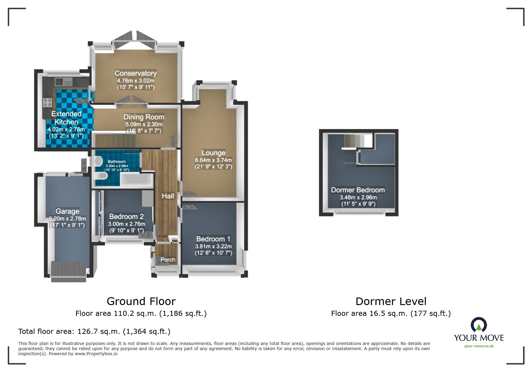 Floorplan of 3 bedroom Detached Bungalow for sale, Lime Road, Sedgley, West Midlands, DY3