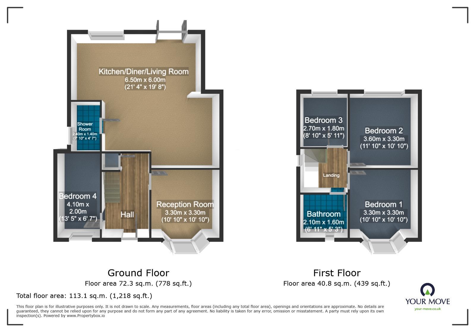 Floorplan of 4 bedroom Semi Detached House for sale, Sledmore Road, Dudley, West Midlands, DY2