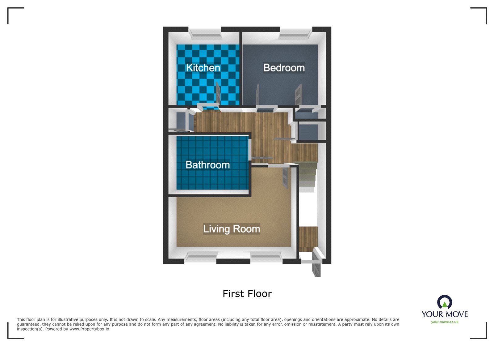 Floorplan of 1 bedroom Flat to rent, Upper Ashley Street, Halesowen, West Midlands, B62