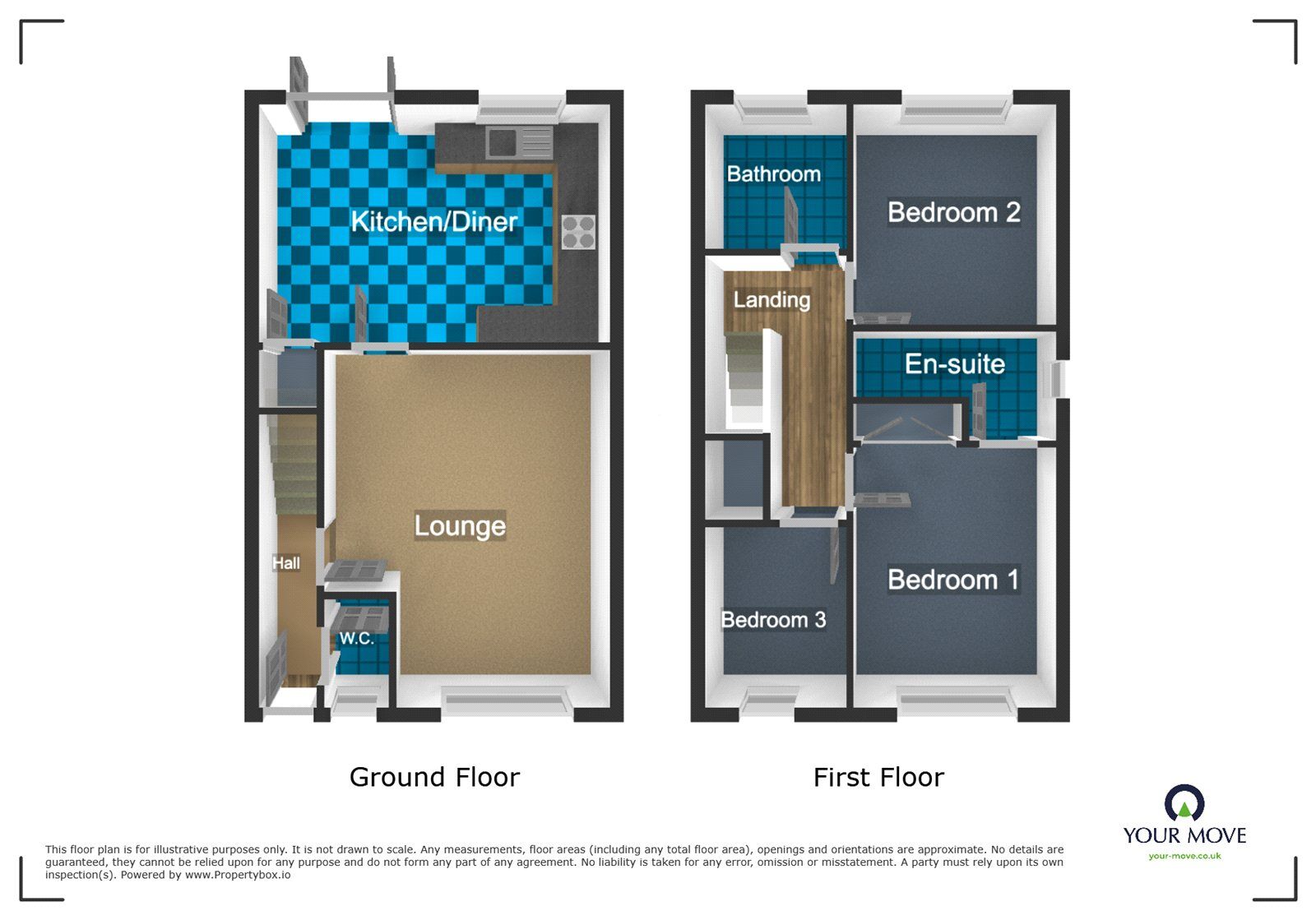 Floorplan of 3 bedroom End Terrace House to rent, Parkers Way, Tipton, West Midlands, DY4