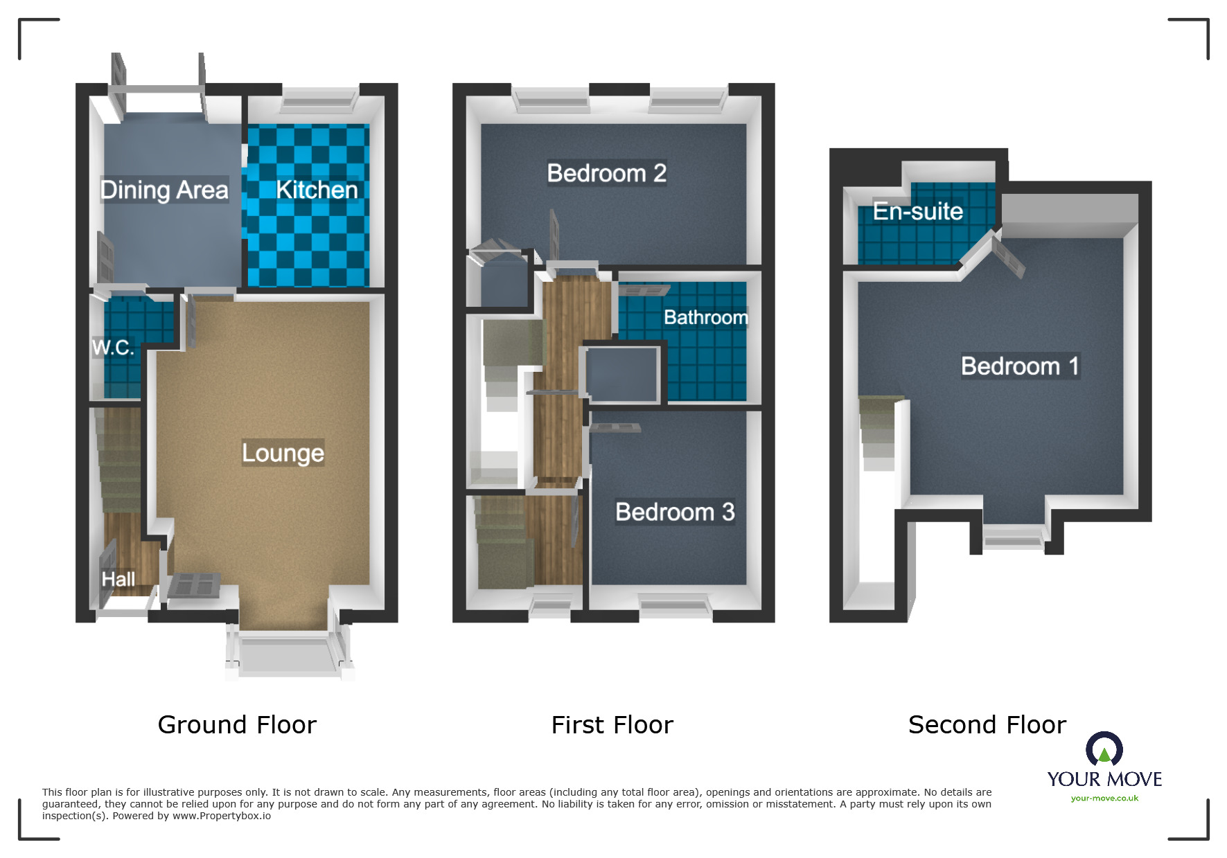 Floorplan of 3 bedroom Mid Terrace House for sale, Attingham Drive, Dudley, West Midlands, DY1