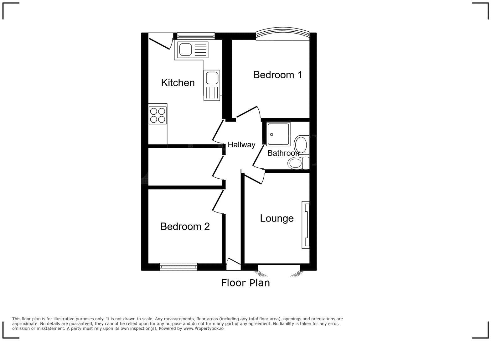 Floorplan of 2 bedroom Bungalow to rent, Nimmings Road, Halesowen, West Midlands, B62