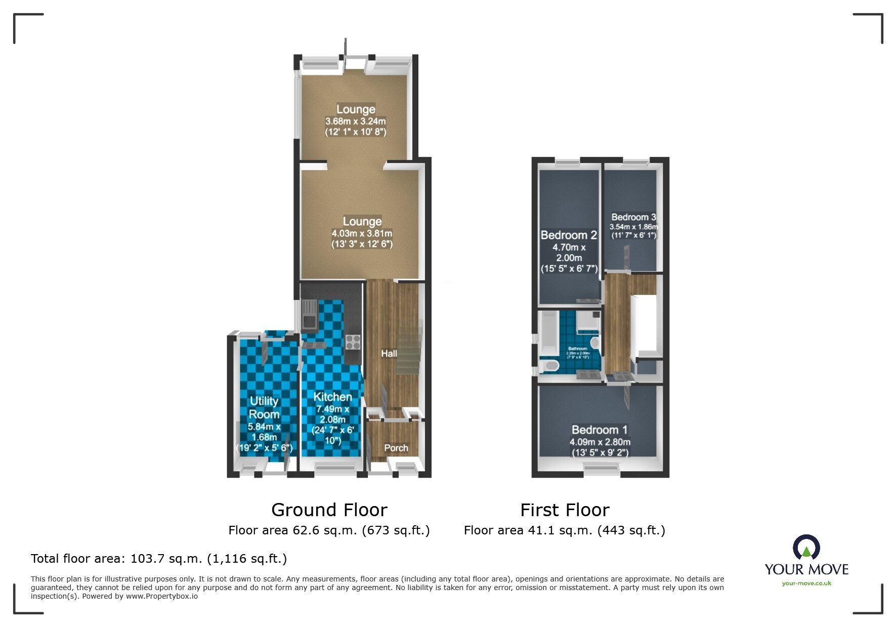 Floorplan of 3 bedroom Semi Detached House for sale, Hawes Lane, Rowley Regis, West Midlands, B65
