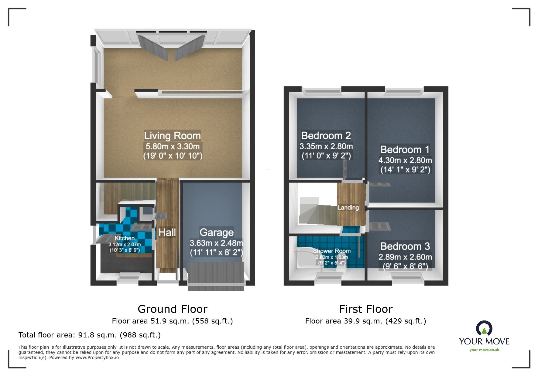 Floorplan of 3 bedroom Detached House for sale, Denise Drive, Bilston, West Midlands, WV14