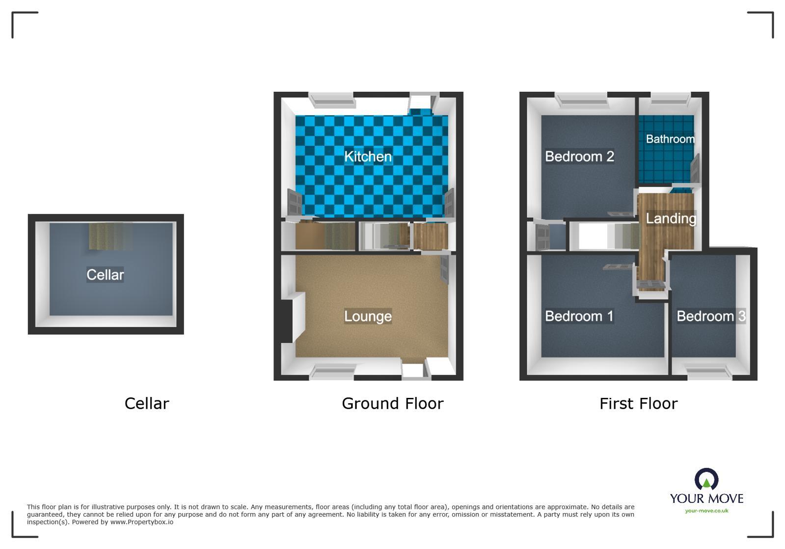 Floorplan of 3 bedroom Mid Terrace House to rent, Clifton Street, Bilston, West Midlands, WV14