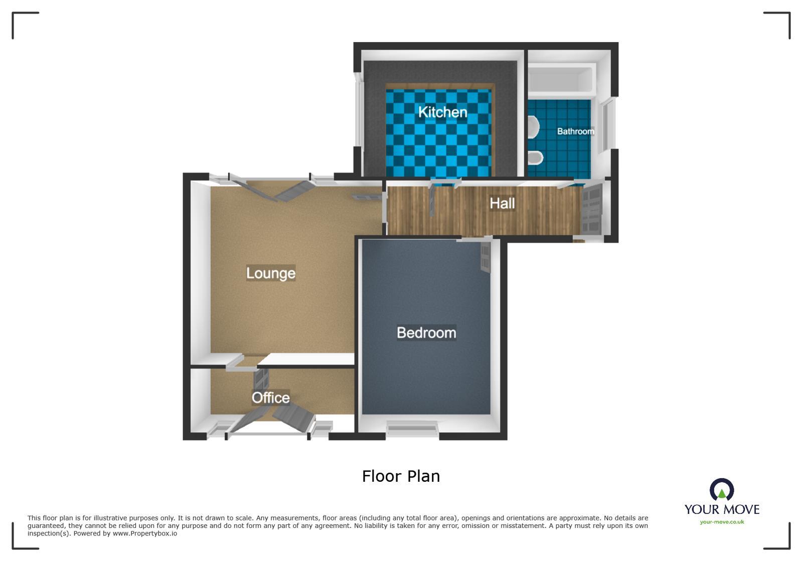Floorplan of 1 bedroom Flat for sale, Bonneville Close, Tipton, Sandwell, DY4