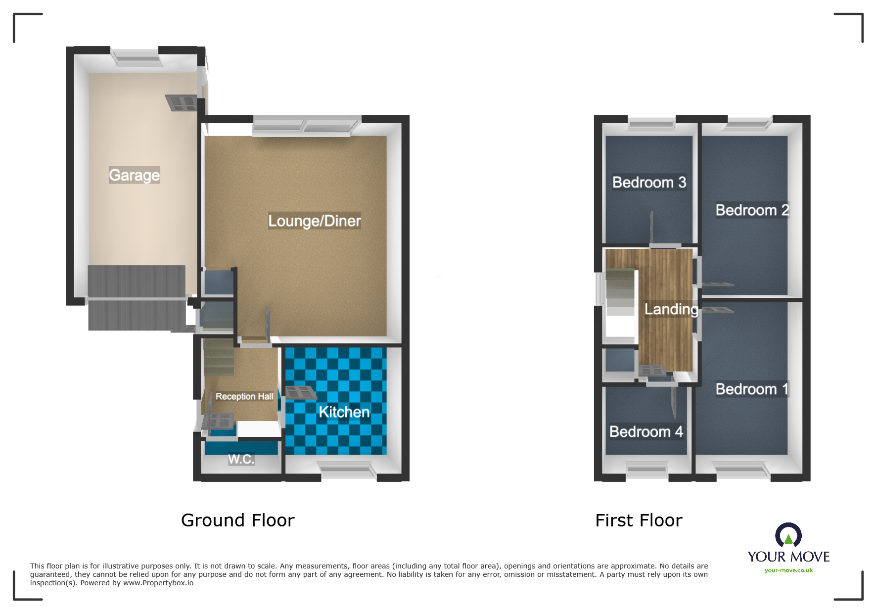 Floorplan of 3 bedroom Link Detached House for sale, Kingham Close, Lower Gornal, West Midlands, DY3