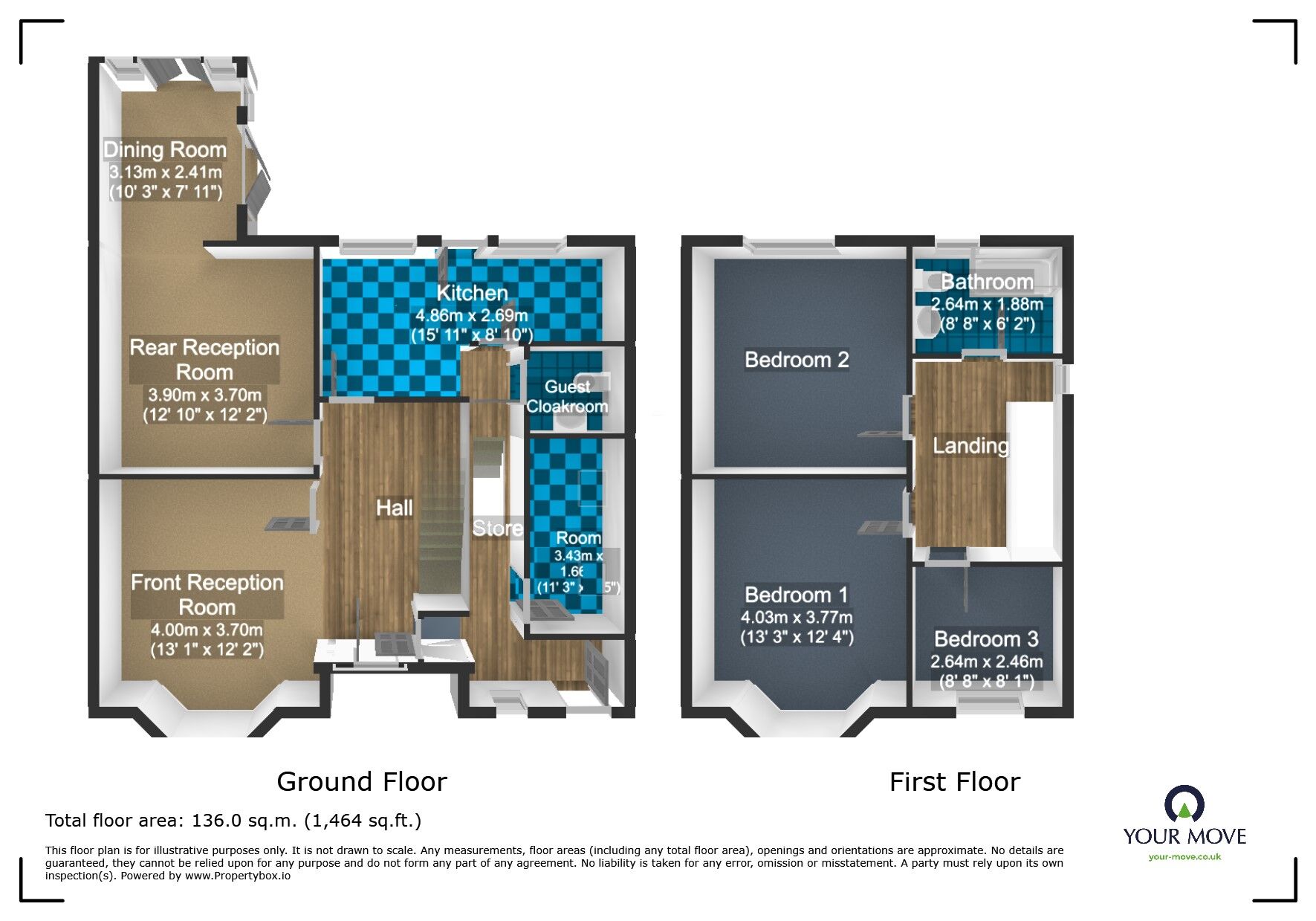 Floorplan of 3 bedroom Semi Detached House for sale, The Parade, Dudley, West Midlands, DY1
