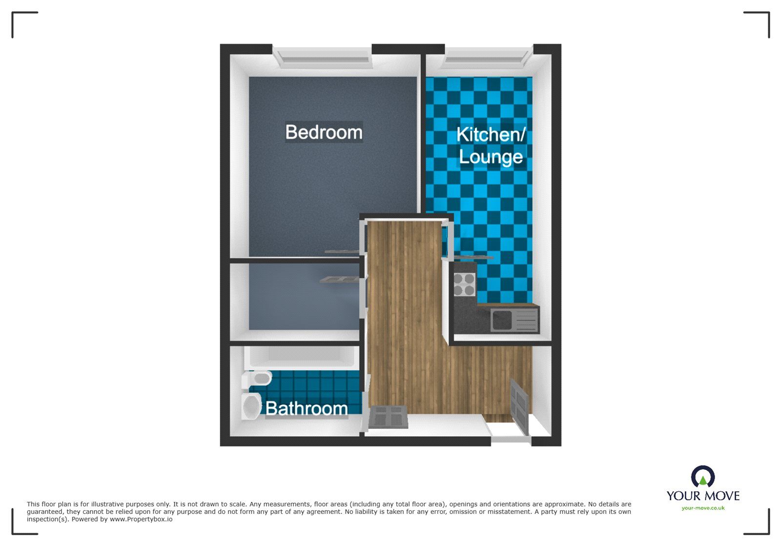 Floorplan of 1 bedroom Flat to rent, Vauxhall Street, Dudley, West Midlands, DY1