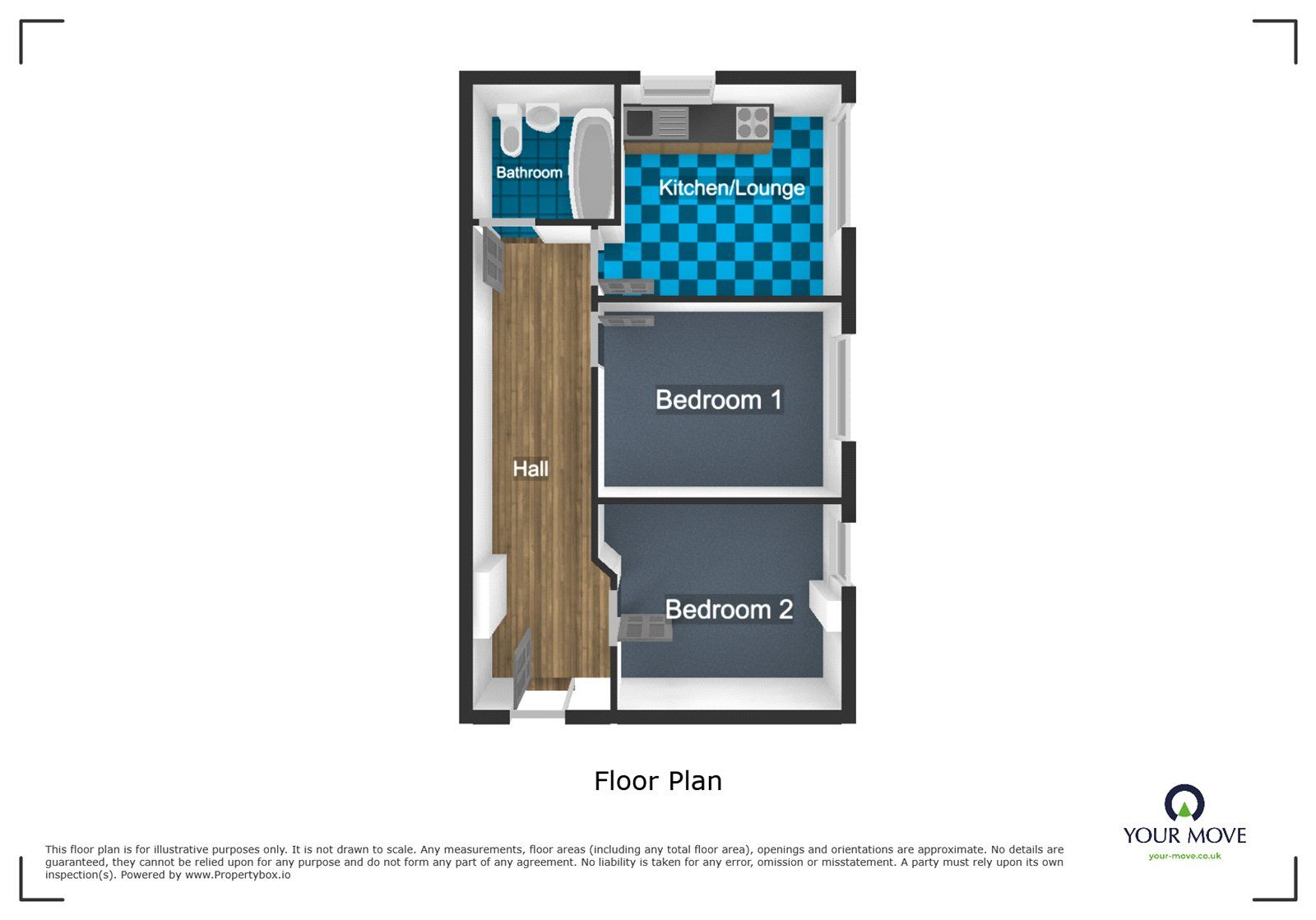 Floorplan of 2 bedroom House to rent, Vauxhall Street, Dudley, West Midlands, DY1
