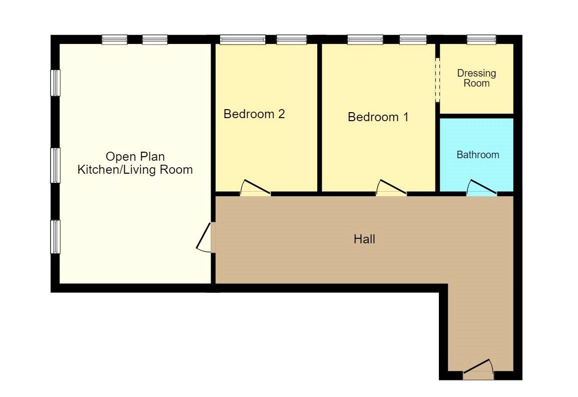 Floorplan of 2 bedroom Flat to rent, Vauxhall Street, Dudley, West Midlands, DY1