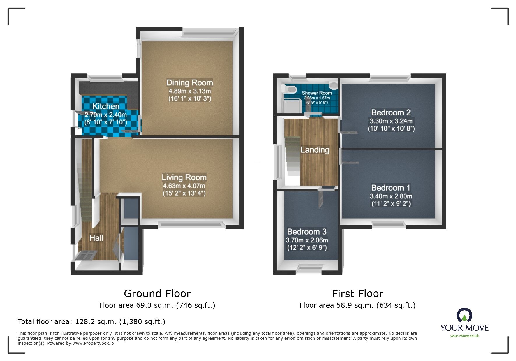 Floorplan of 3 bedroom Semi Detached House for sale, Keats Close, Dudley, West Midlands, DY3