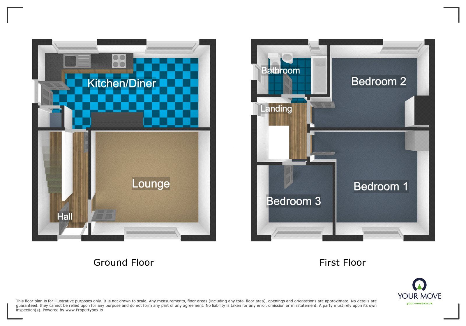 Floorplan of 3 bedroom Semi Detached House to rent, Tudor Vale, Dudley, West Midlands, DY3