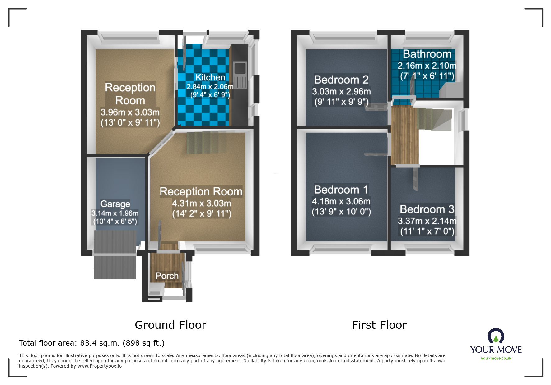 Floorplan of 3 bedroom Detached House for sale, Whitehall Drive, Dudley, DY1