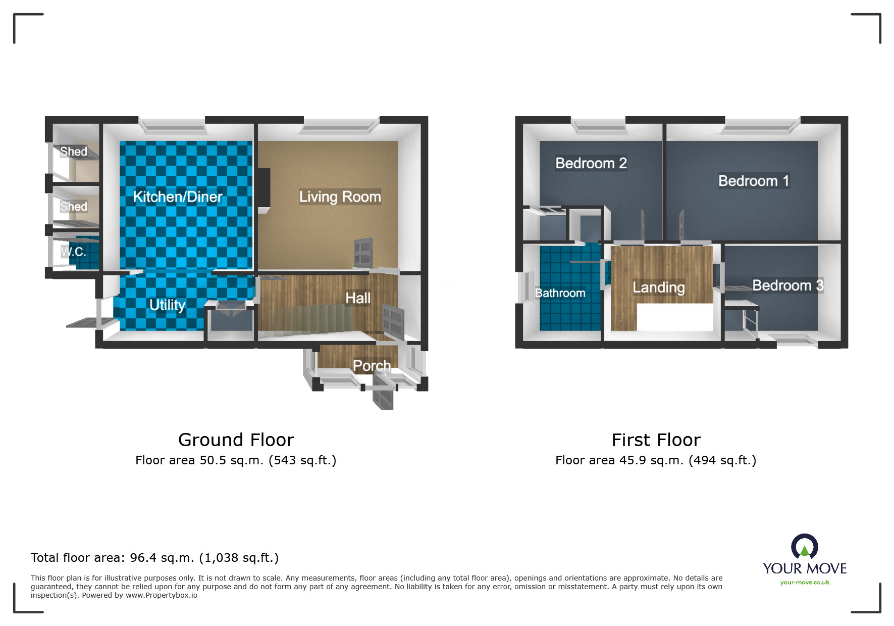 Floorplan of 3 bedroom Semi Detached House for sale, Hawfield Road, Tividale, West Midlands, B69