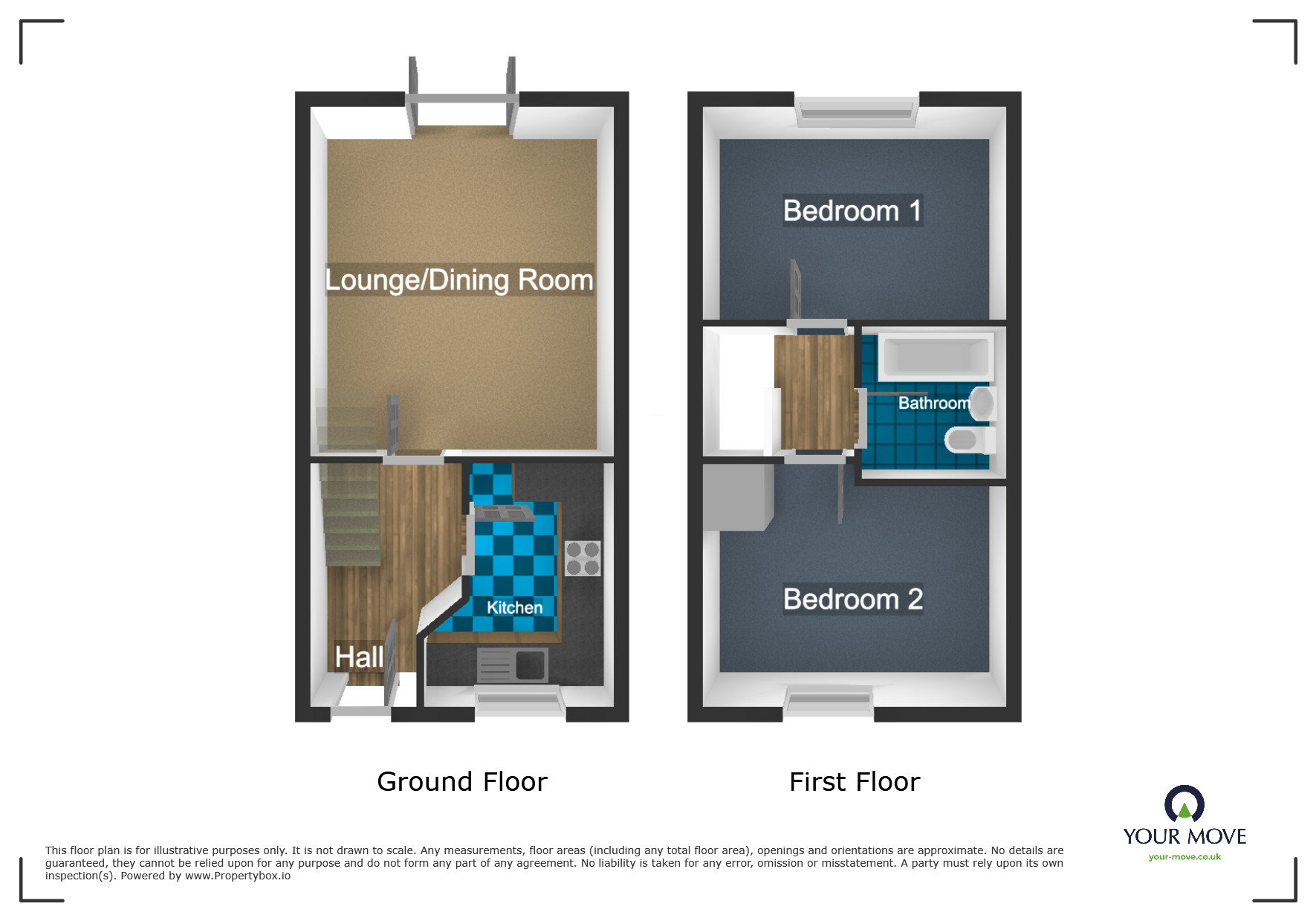 Floorplan of 2 bedroom End Terrace House to rent, St. Helens Avenue, Tipton, West Midlands, DY4