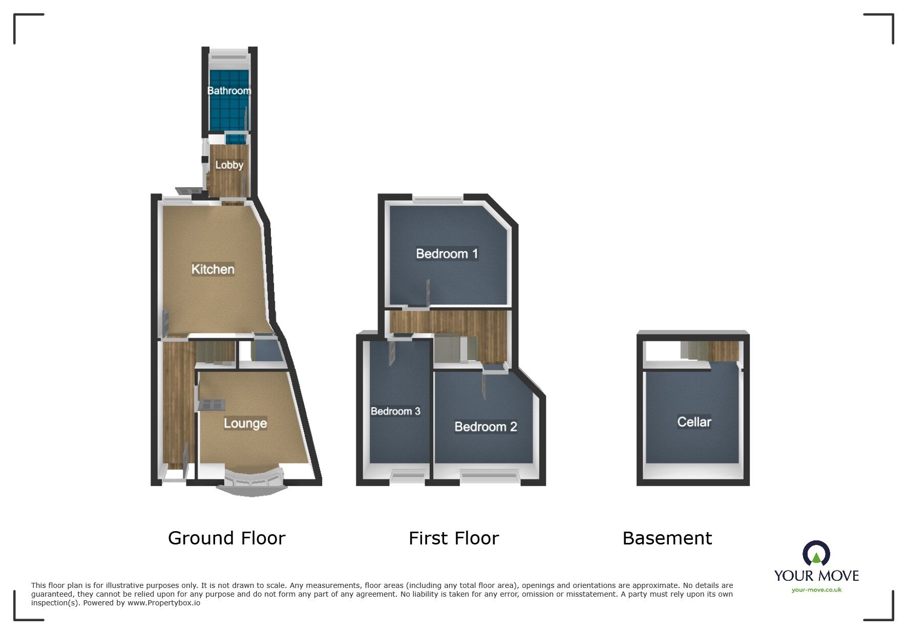 Floorplan of 3 bedroom End Terrace House for sale, Platts Crescent, Amblecote, DY8