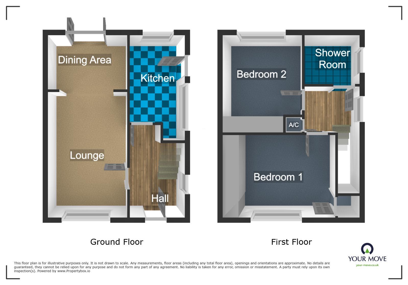 Floorplan of 2 bedroom Semi Detached House for sale, Corbyn Road, Dudley, West Midlands, DY1