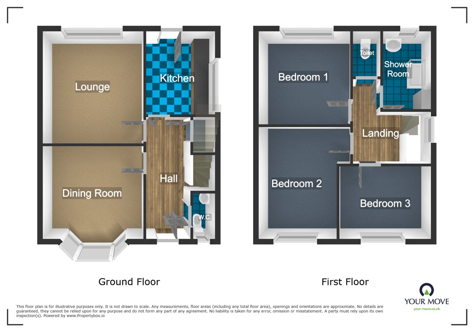 Floorplan of 3 bedroom Semi Detached House to rent, Kings Avenue, Tividale, West Midlands, B69