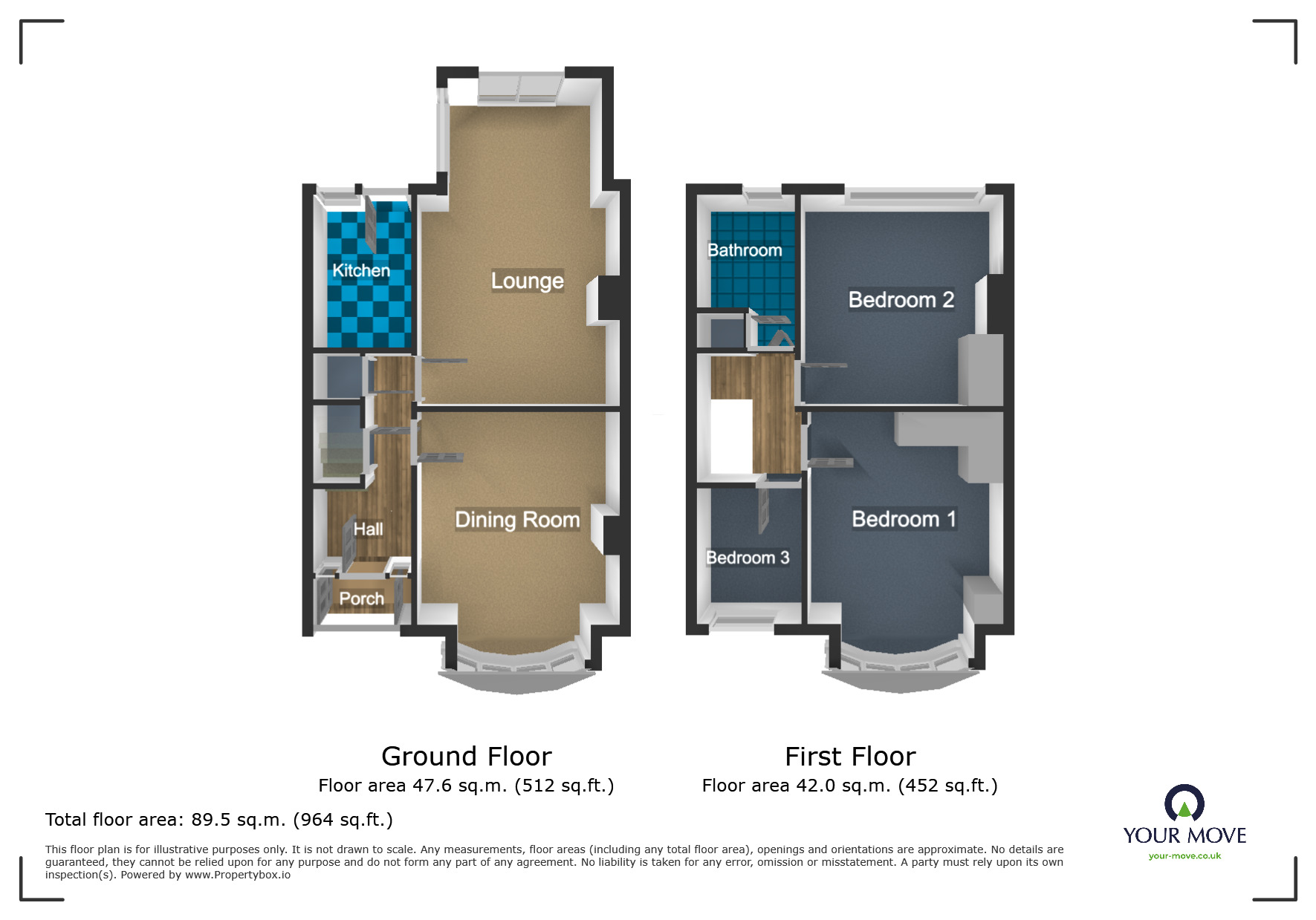 Floorplan of 3 bedroom Semi Detached House for sale, Old Park Road, Dudley, West Midlands, DY1
