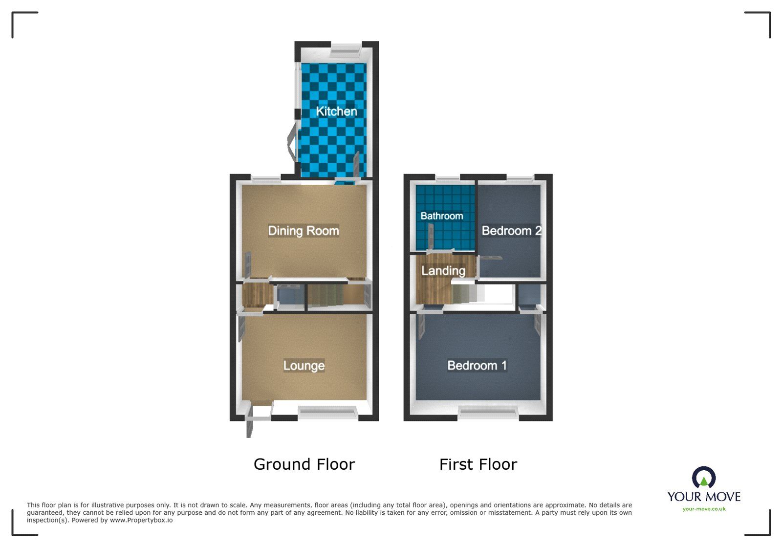 Floorplan of 2 bedroom Mid Terrace House to rent, Hampton Street, Dudley, West Midlands, DY2
