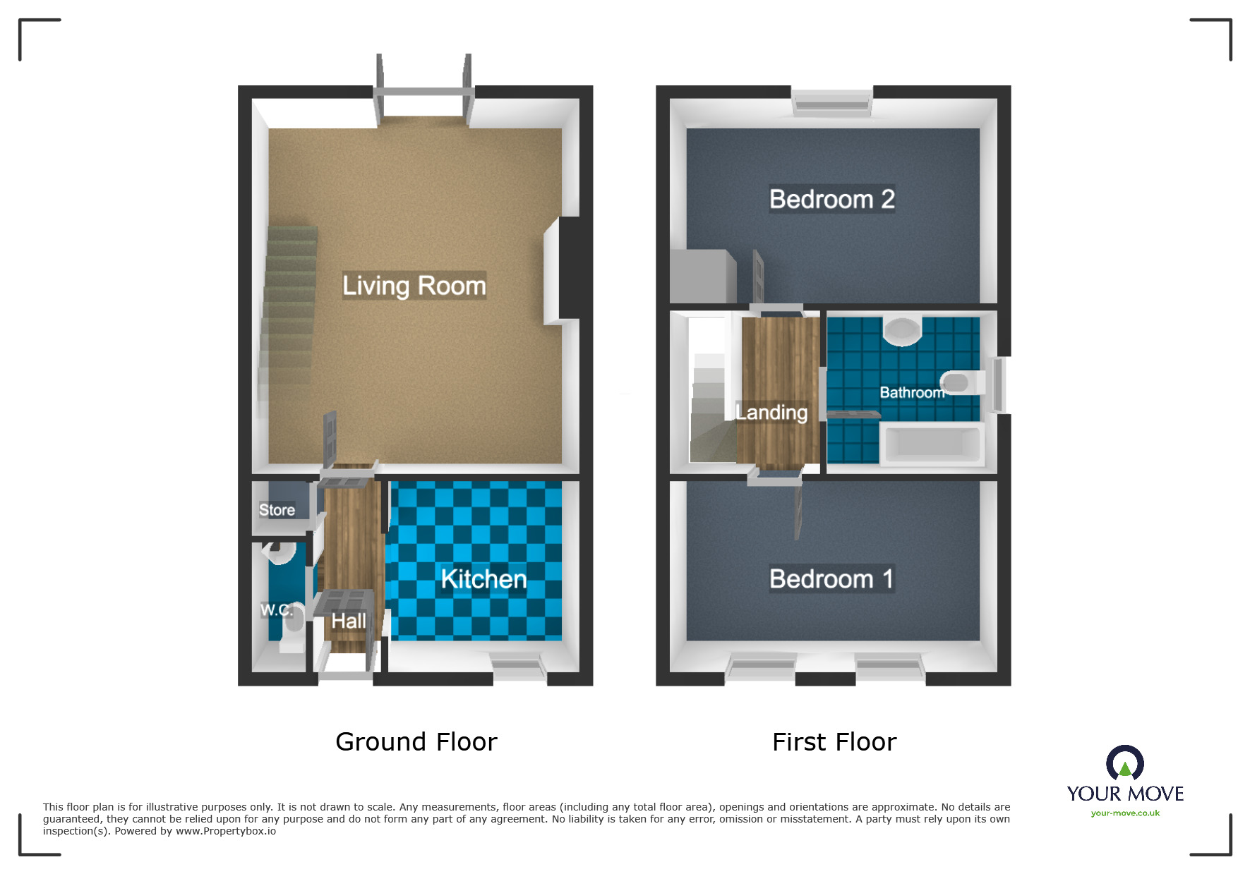 Floorplan of 2 bedroom End Terrace House for sale, Purlin Wharf, Dudley, West Midlands, DY2