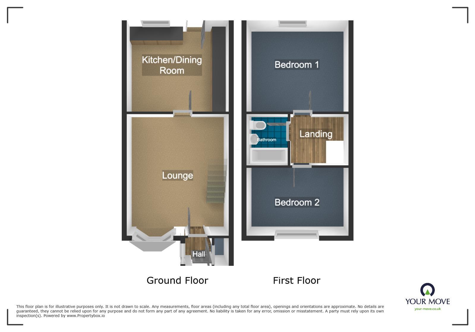 Floorplan of 2 bedroom Semi Detached House for sale, Wealdstone Drive, Lower Gornal, West Midlands, DY3