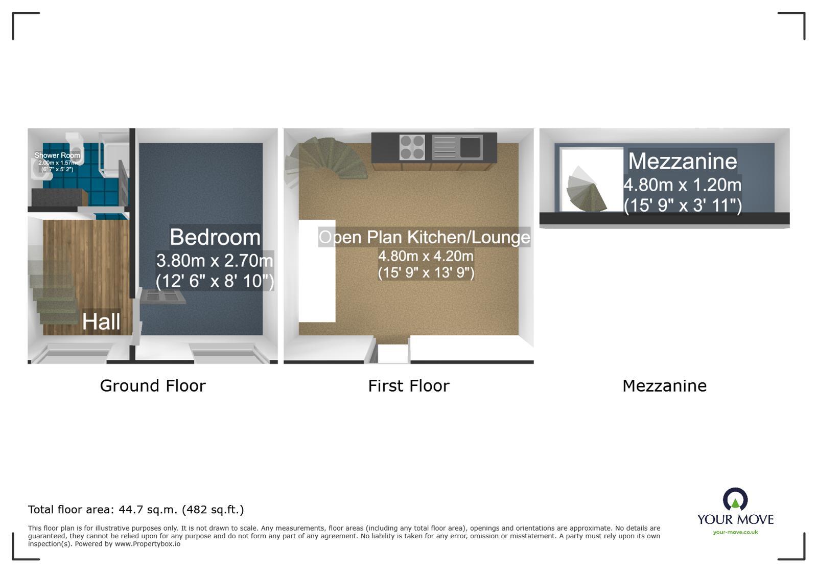 Floorplan of 1 bedroom Mid Terrace House for sale, Attingham Drive, Dudley, West Midlands, DY1
