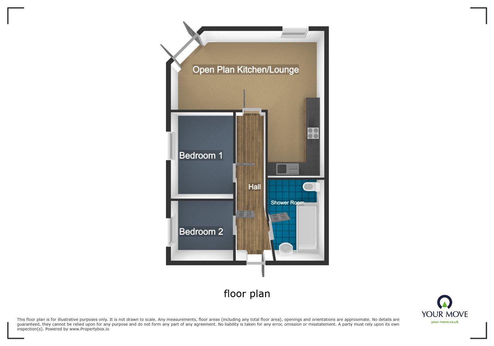 Floorplan of 2 bedroom Flat to rent, Dudley Road East, Tividale, West Midlands, B69