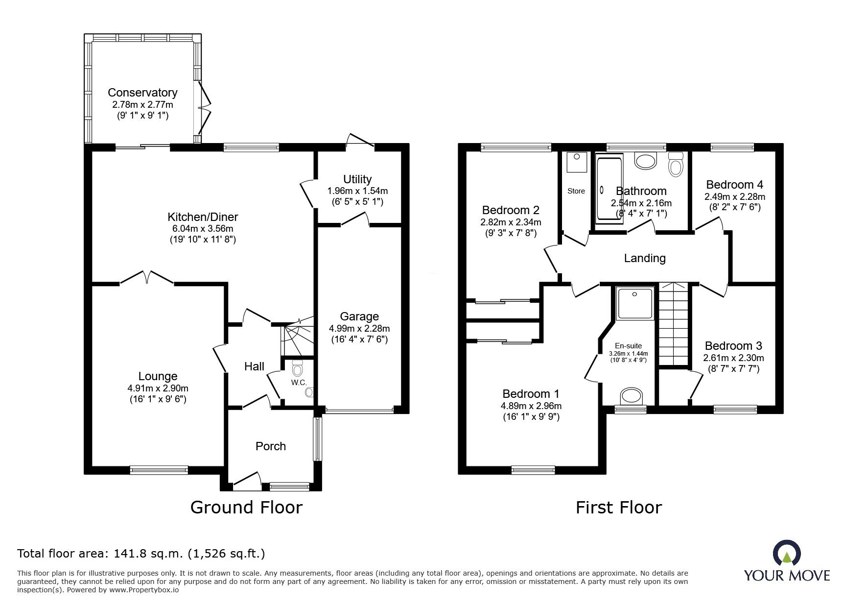 Floorplan of 4 bedroom Detached House for sale, Mansion Drive, West Midlands, DY4