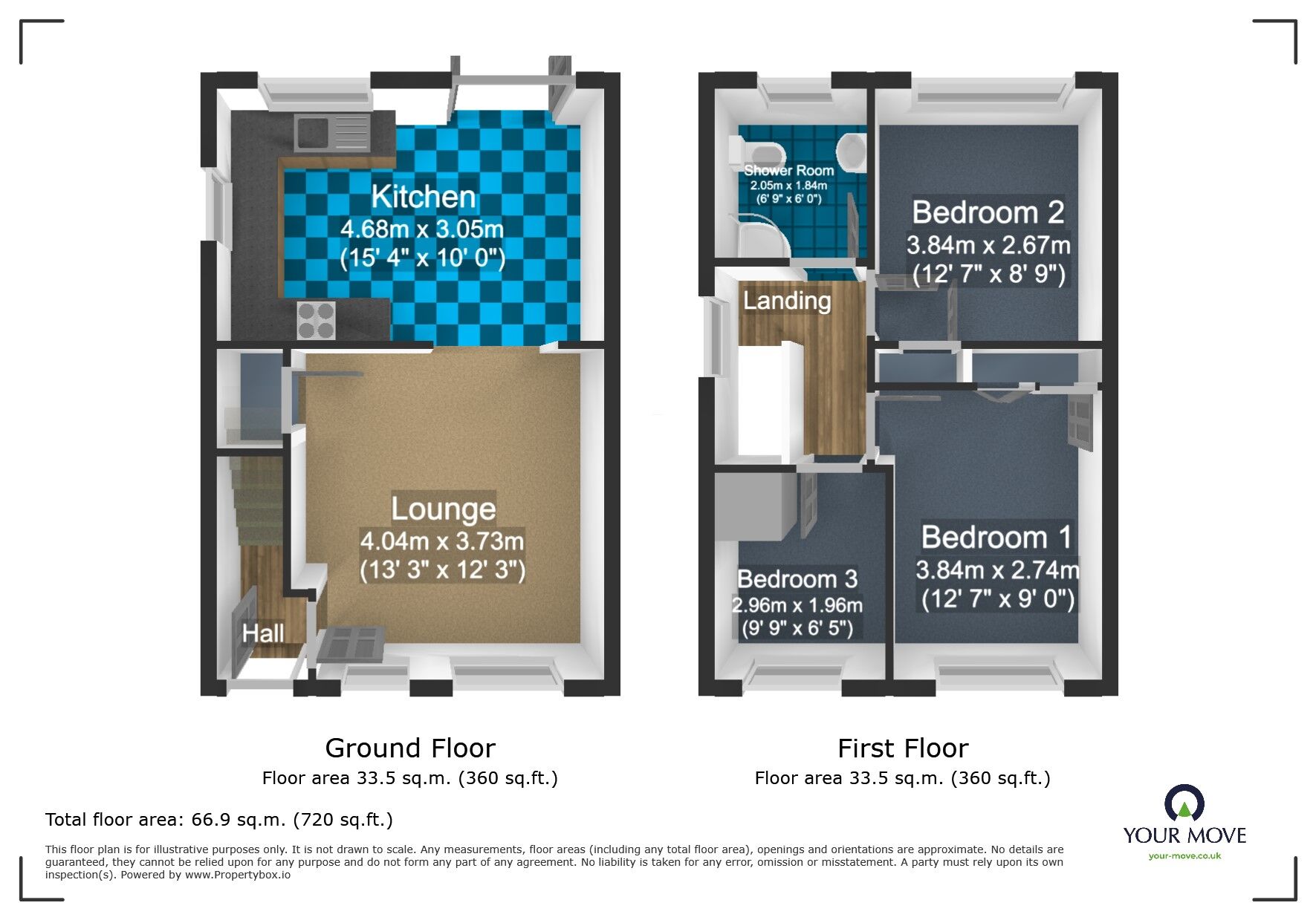 Floorplan of 3 bedroom Semi Detached House for sale, Awbridge Road, Netherton, West Midlands, DY2