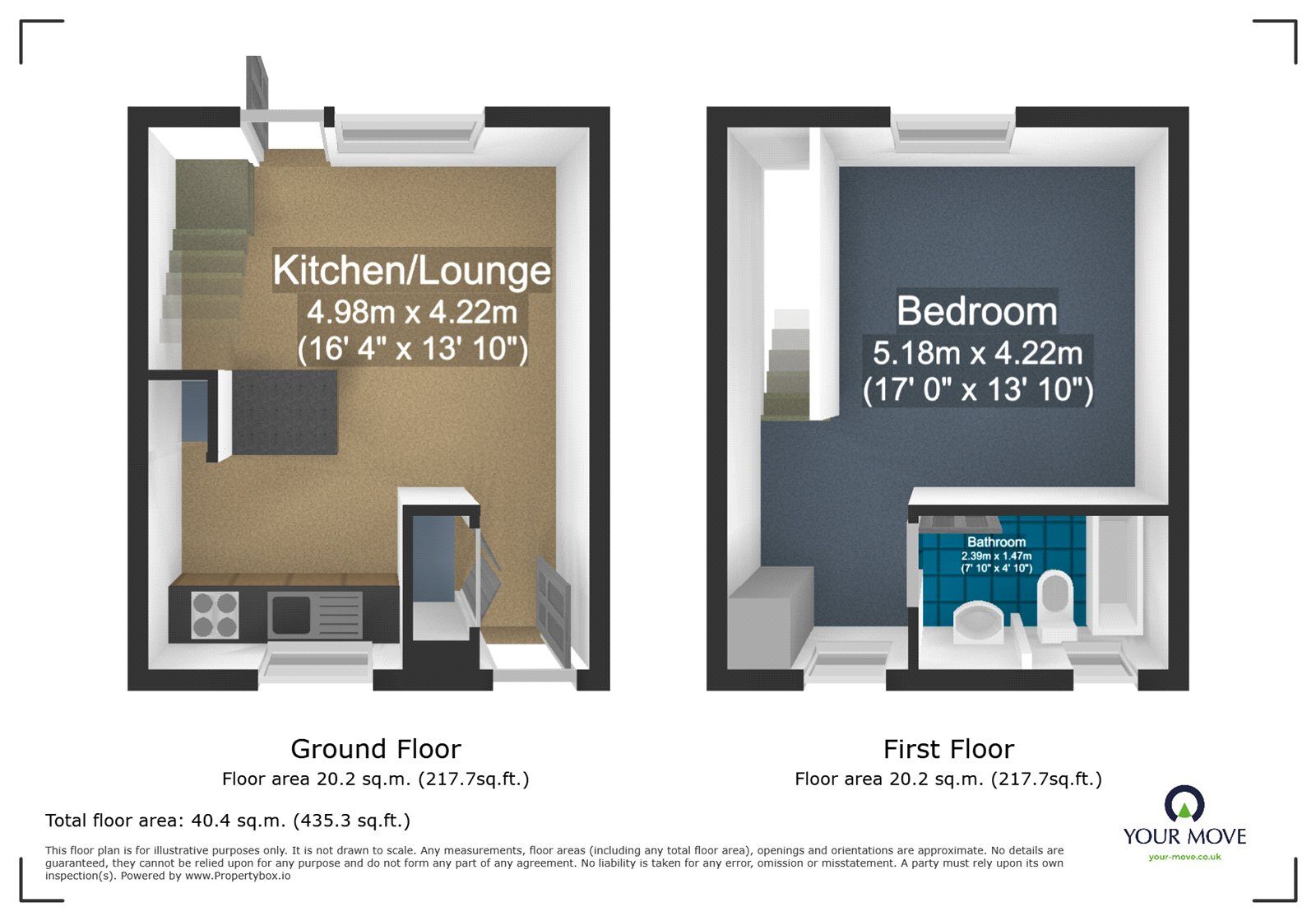 Floorplan of 1 bedroom Mid Terrace House to rent, Linnet Rise, Kidderminster, Worcestershire, DY10