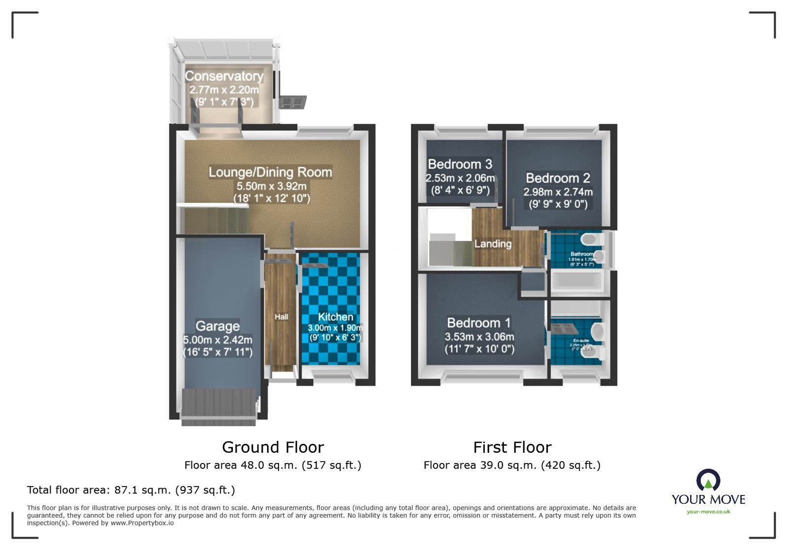 Floorplan of 3 bedroom Semi Detached House for sale, Birchley Park Avenue, Oldbury, West Midlands, B69
