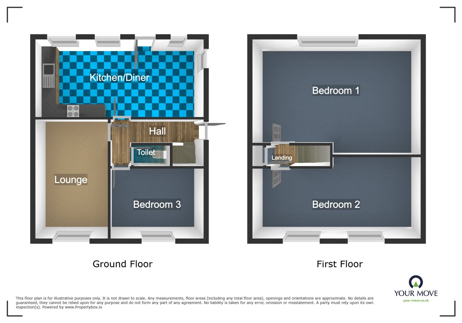 Floorplan of 3 bedroom Semi Detached House to rent, Marigold Crescent, Dudley, West Midlands, DY1