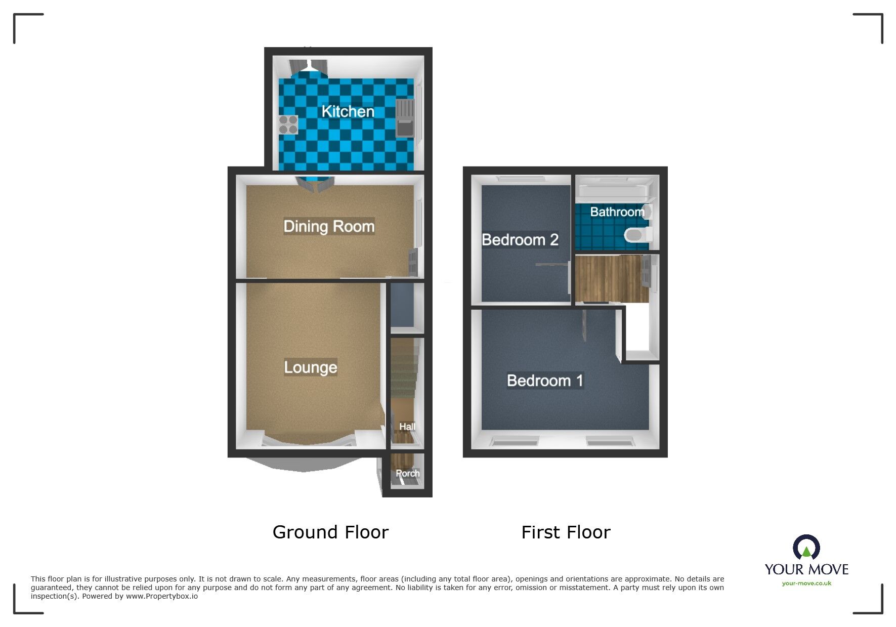 Floorplan of 2 bedroom Semi Detached House for sale, Birch Crescent, Tividale, West Midlands, B69