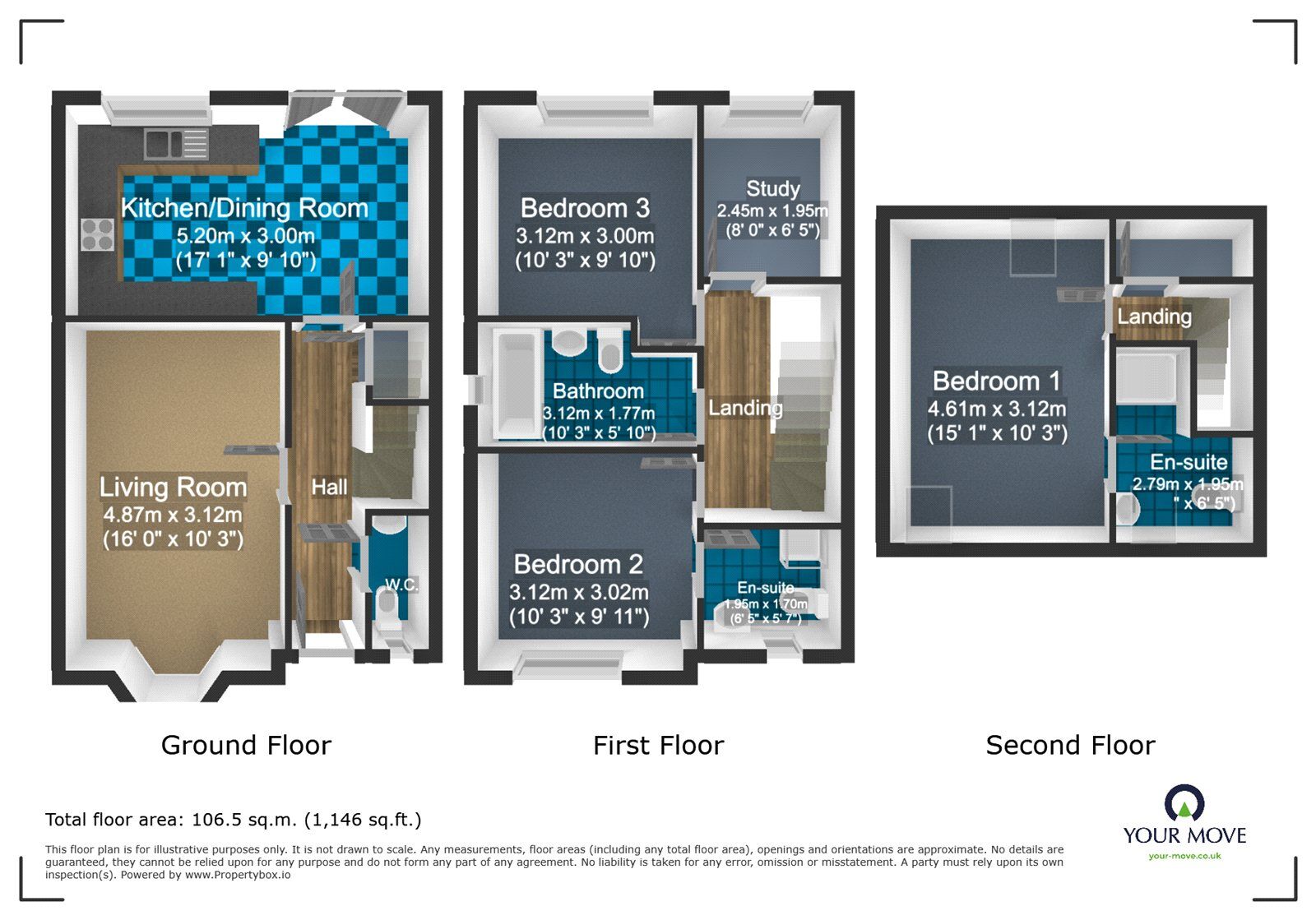 Floorplan of 4 bedroom Detached House to rent, Bath Street, Sedgley, West Midlands, DY3