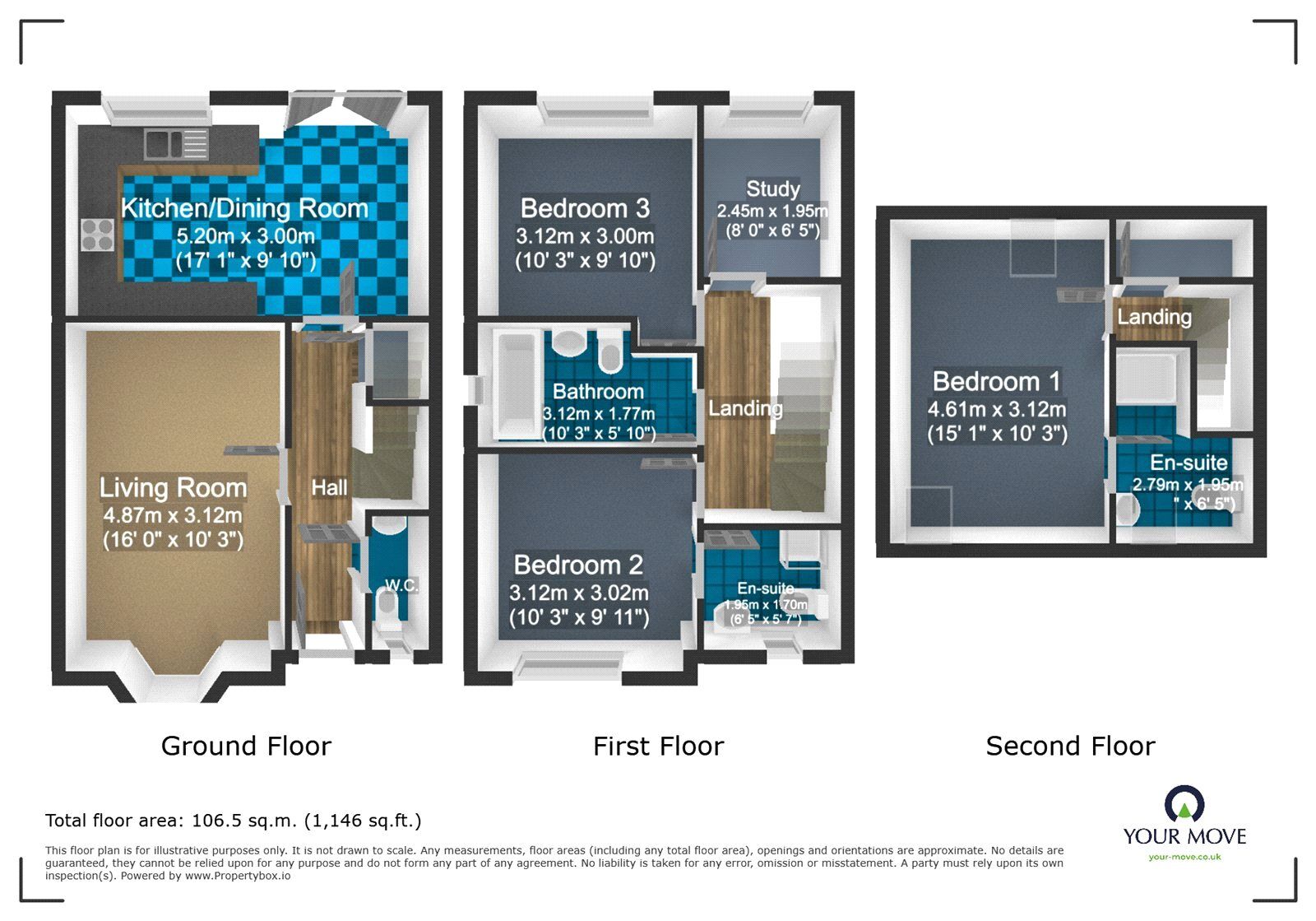 Floorplan of 4 bedroom Detached House to rent, Bath Street, Sedgley, West Midlands, DY3