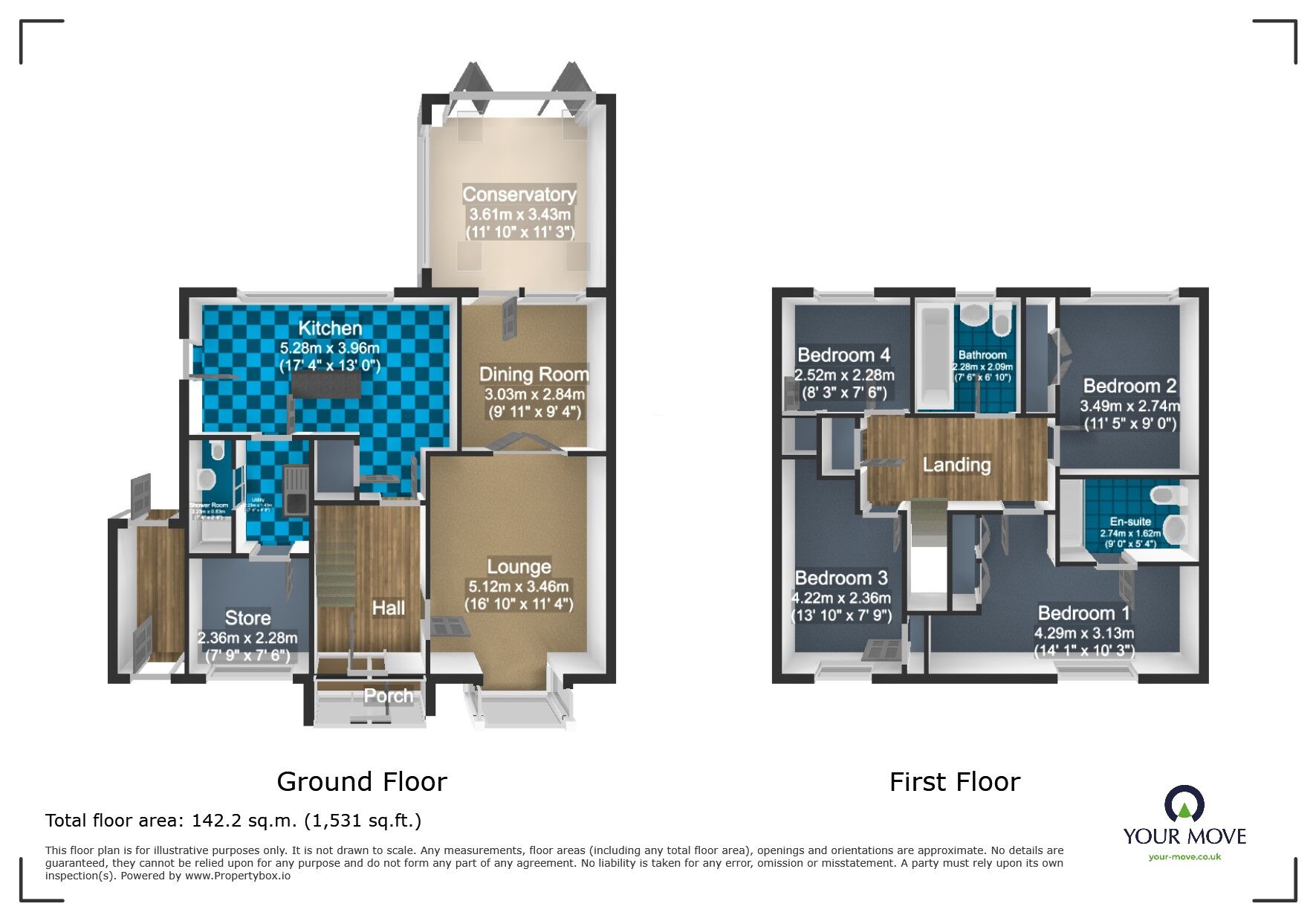 Floorplan of 4 bedroom Detached House for sale, Dudmaston Way, Dudley, West Midlands, DY1