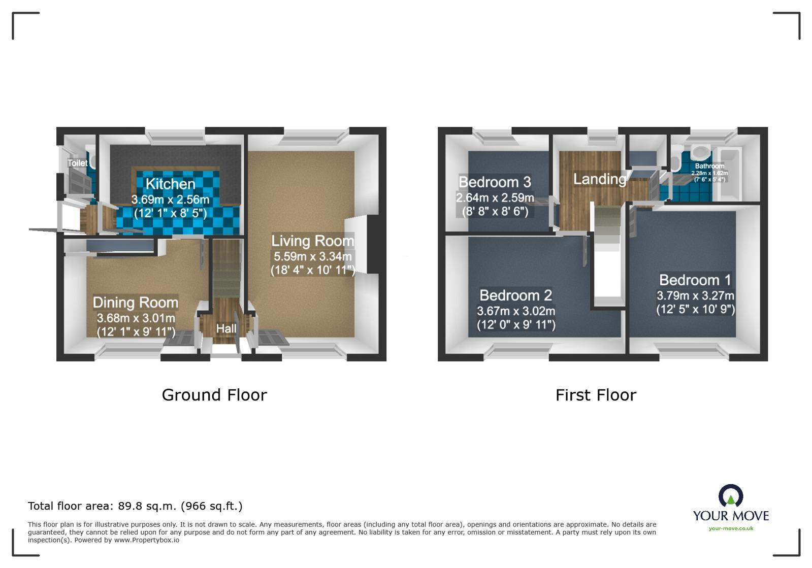 Floorplan of 3 bedroom Semi Detached House to rent, Chantry Avenue, Walsall, West Midlands, WS3