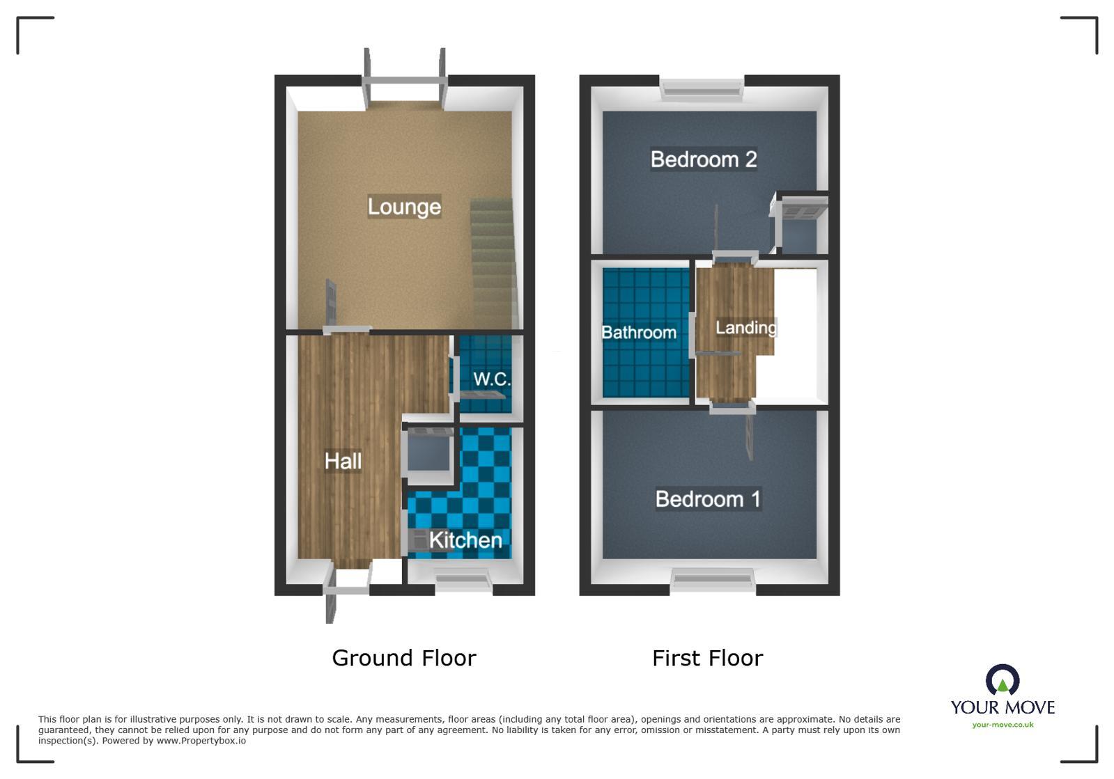 Floorplan of 2 bedroom Mid Terrace House to rent, Swan Street, Dudley, West Midlands, DY2