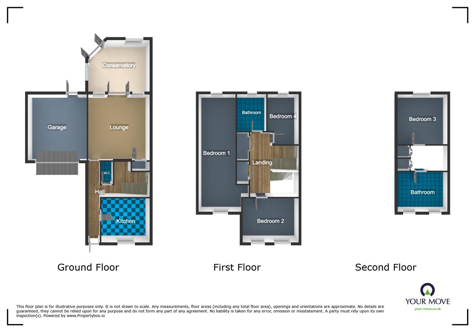 Floorplan of 4 bedroom Mid Terrace House to rent, York Road, Rowley Regis, West Midlands, B65